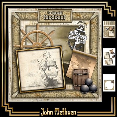 A Smooth Sea 3 Page Decoupage Mini Kit