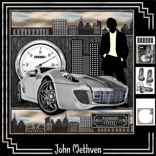 City Slicker 8x8 decoupage Mini Kit