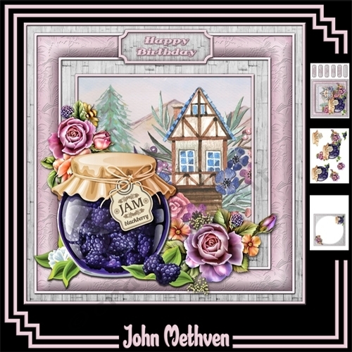 Blackberry 8x8 Decoupage Mini Kit