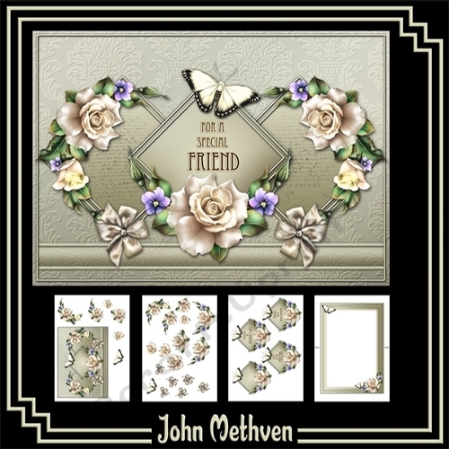 Bows N Roses A5 Decoupage Mini Kit