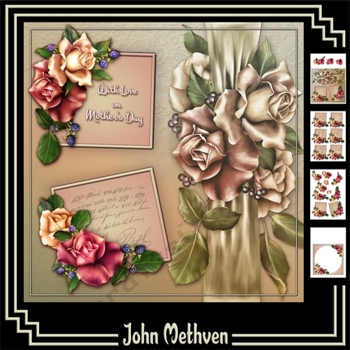 Floral 8x8 Decoupage Mini Kit
