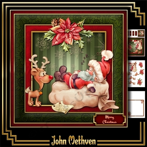 Snoozing Santa 8x8 Mini Kit