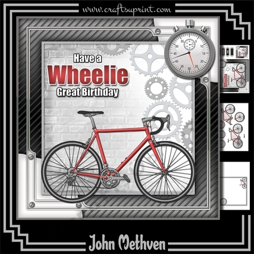 Have A Wheelie Great Birthday 8x8 Mini Kit