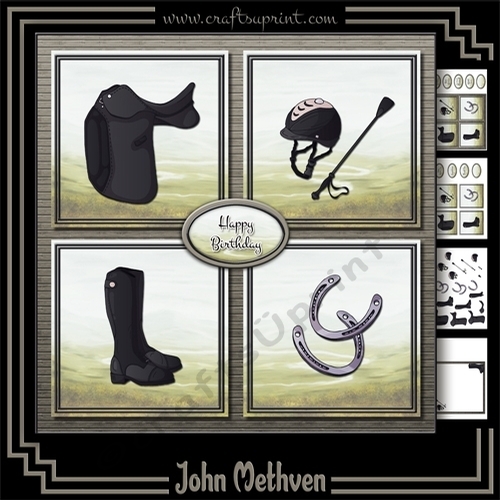 Horse riding 8x8 4 Page Mini Kit