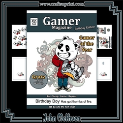 Gamer Magazine Birthday Card