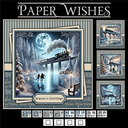 Skating through a winter wonderland, 12 sheet mini kit pack