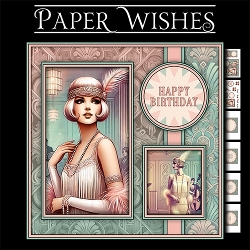 art deco lady 7x7 mini kit