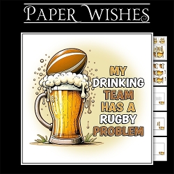 Drinking team has a rugby problem 7x7 mini kit