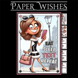 Eat. Sleep. Text. Repeat. A5 Mini Kit – A Birthday Message with Major Style