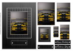 Sports Car Card Front with Pyramage