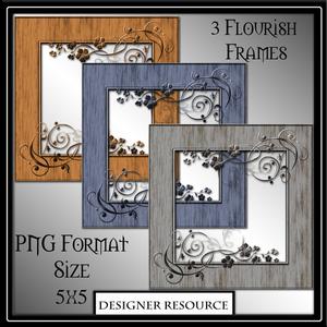 3 Metallic Frames Set3
