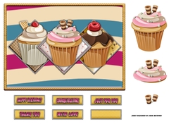 Cupcake A5 Topper