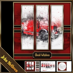 Fire Truck 3 Page Pyramage Mini Kit