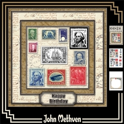 Stamp Collector 8x8 3 Page Decoupage Mini Kit