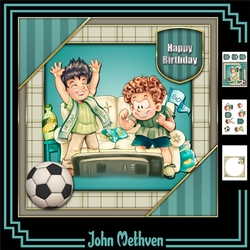 Football Fan 3 Page decoupage Mini Kit