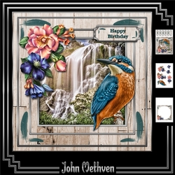 Kingfisher 8x8 Decoupage Mini Kit