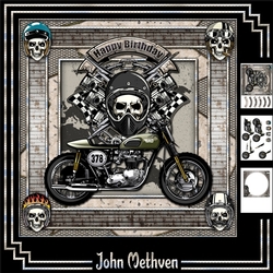 Riders 8x8 Decoupage Mini Kit