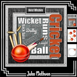 cup851663_1884 - Cricket 8x8 Decoupage 8x8 Mini Kit