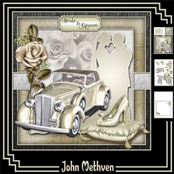 Bride and Groom 8x8 Decoupage Mini Kit
