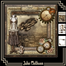 Steampunk 8x8 Decoupage Mini Kit