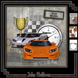 Grunge Racer 8x8 Decoupage Mini Kit