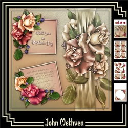Floral 8x8 Decoupage Mini Kit