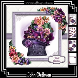 Hat With Flowers 8x8 Mini KIt
