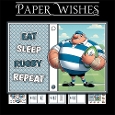Eat. Sleep. Rugby. Repeat. A5 Mini Kit – A Birthday Card for the Rugby-Mad!