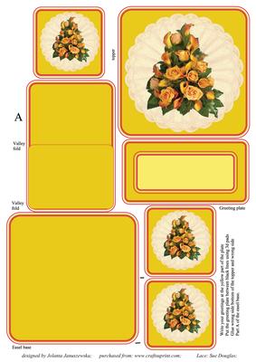 Roses and Callas Small Easel Card