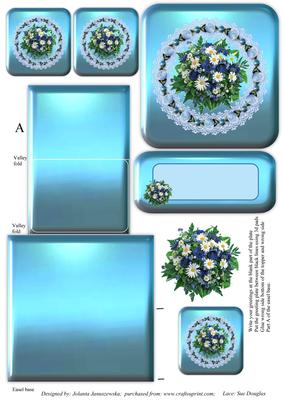Blue Easel Greeting Card