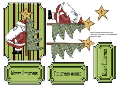 Cartoon Santa Topper