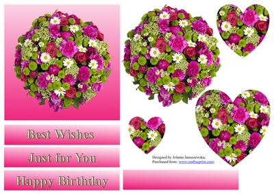 Happy Birthday Heart Pyramid