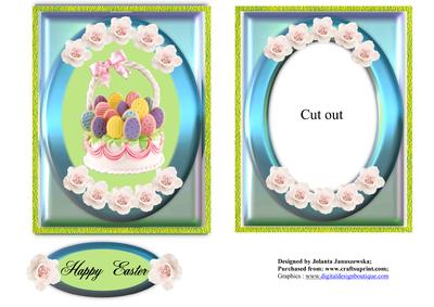 Sweet Basket Oval Tunnel Card Front