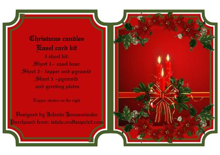 Christmas Candles Easel Card