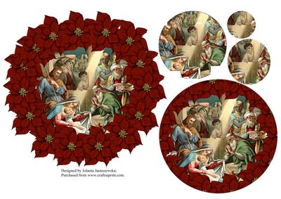 Poisentia Framed Christmas Scene