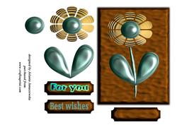 Brown Flower Topper