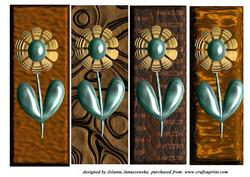 Brown Flower Bookmarks