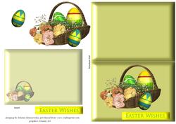 Carnations and Egg Easter Basket