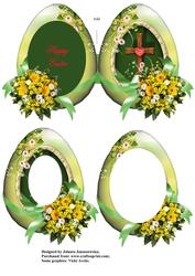 Cross in the Egg Shaped Card