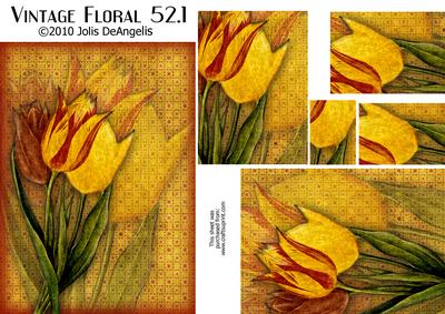 Vintage Floral 52.1, Tulips