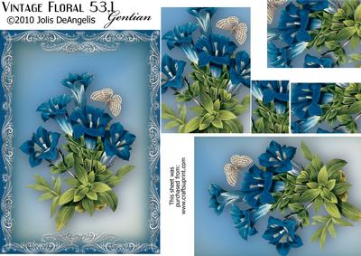 Vintage Floral 53.1, Gentian