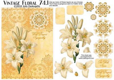 Vintage Floral 74.1, Lilies