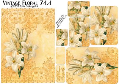 Vintage Floral 74.4, Lilies