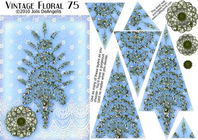 Vintage Floral 75.1, Evergreen Tree