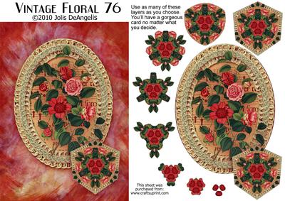 Vintage Floral 76, Roses
