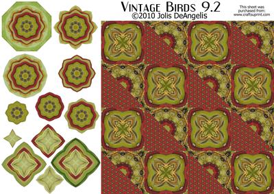 Vintage Birds 9.2, Summer Tanager