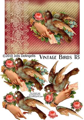 Vintage Birds 18, a Bird in the Hand