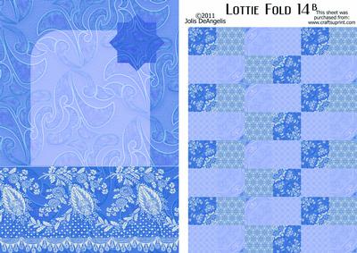 Lottie Tbf Fold 14b, Blue Card Topper and Tiles