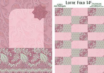 Lottie Tbf Fold 14c, Dusty Rose Card Topper and Tiles
