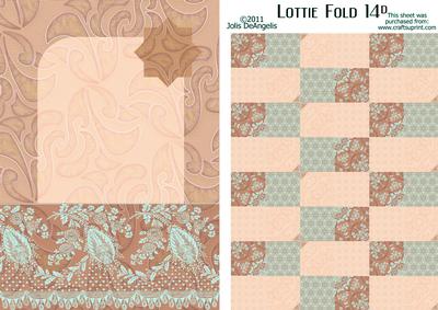 Lottie Tbf Fold 14d, Golden Card Topper and Tiles